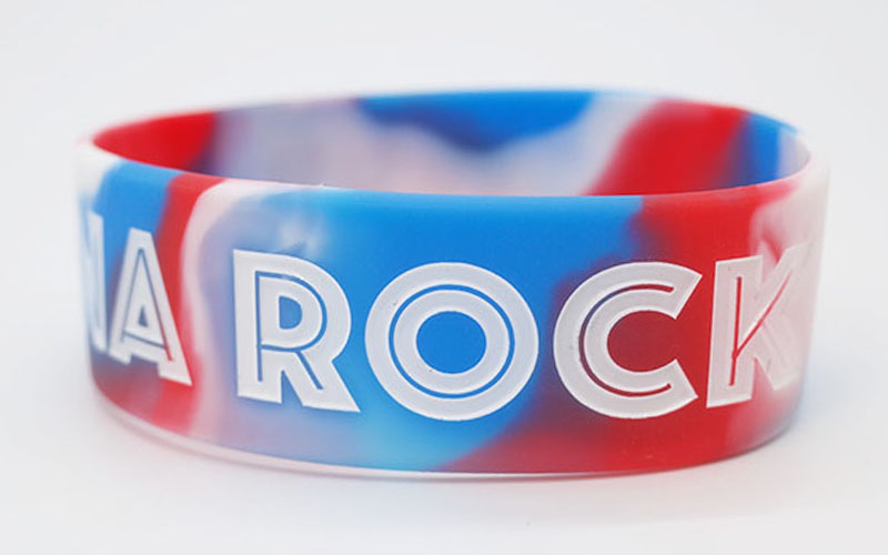 デボス加工シリコンリストバンド・幅25mm・色入れ1色