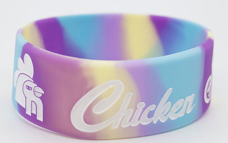 デボス加工シリコンリストバンド・幅25mm・色入れ1色