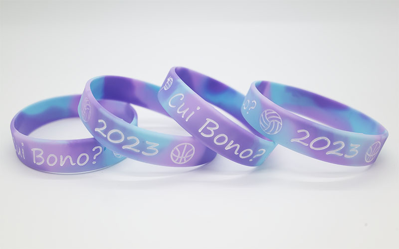 デボス加工シリコンリストバンド・幅15mm・色入れ1色