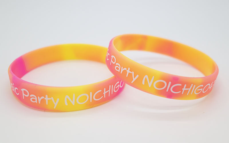 シルク印刷シリコンリストバンド・幅12mm・1色印刷