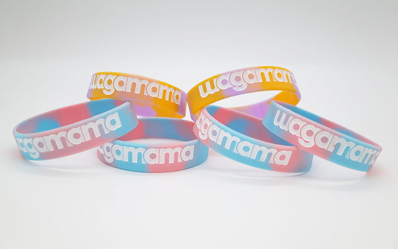 デボス加工シリコンリストバンド・幅15mm・1色印刷・カラーバリエーション