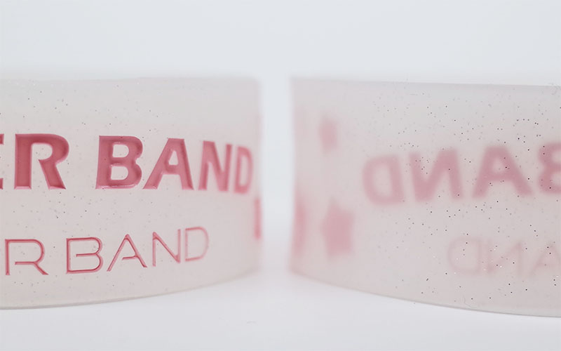 ラメ入りクリアシリコンリストバンド