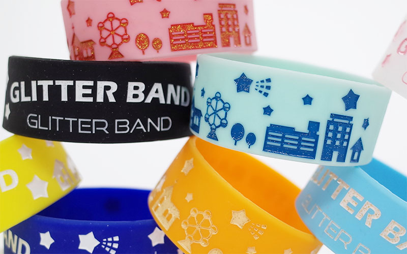 ラメ入りラバーバンドのカラーバリエーション