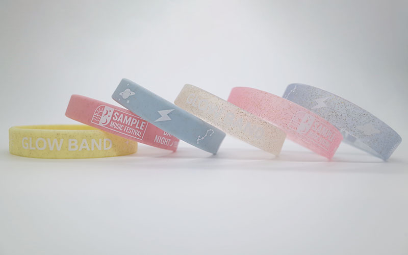 ラメ入りシリコンリストバンド