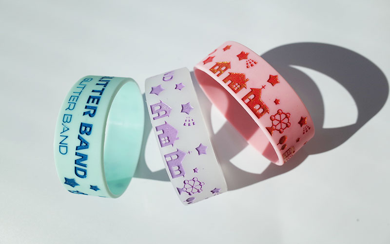 ラメ入りシリコンリストバンド