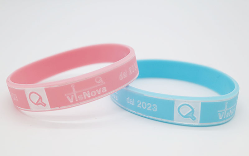 デボス加工シリコンリストバンド・幅12mm・色入れ1色　