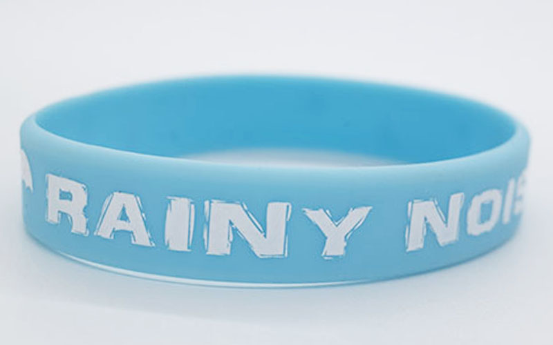 シルク印刷シリコンリストバンド・幅12mm・1色印刷　