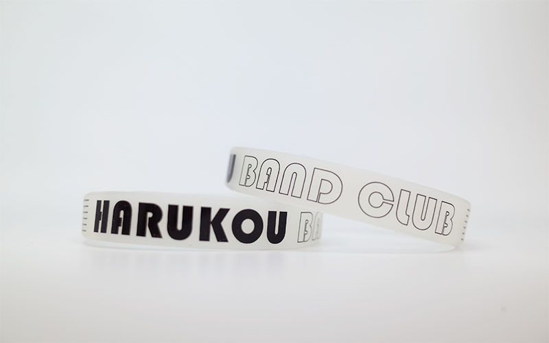 シルク印刷シリコンリストバンド・幅12mm・1色印刷