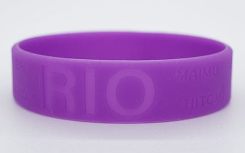デボス加工シリコンリストバンド・幅15mm・色入れ無し