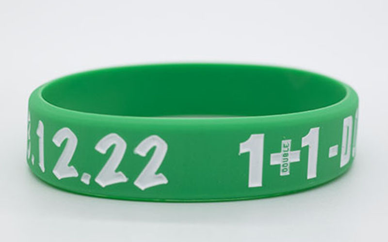 デボス加工シリコンリストバンド・幅12mm・色入れ1色