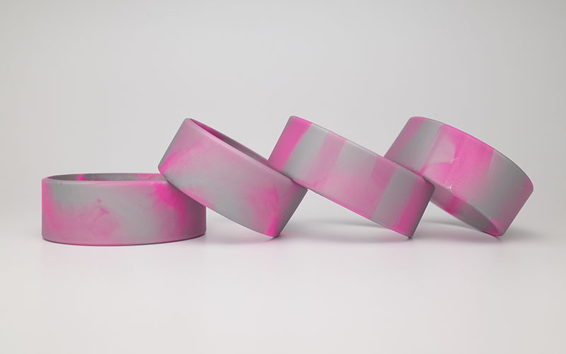 銀色＋ピンクのマーブル