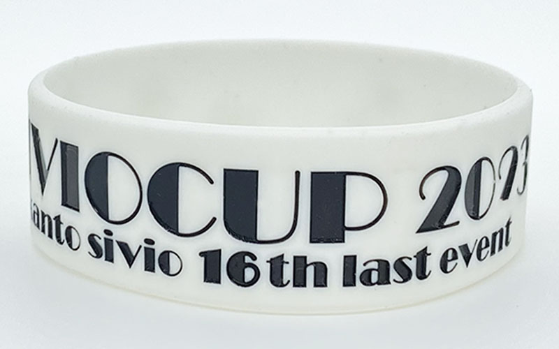 デボス加工シリコンリストバンド・幅20mm・色入れ2色