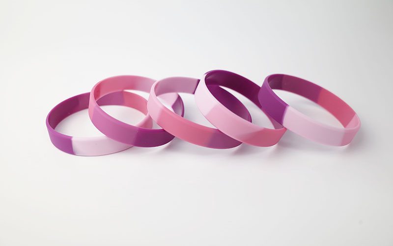 紫系のグラデーション風ラバーバンド