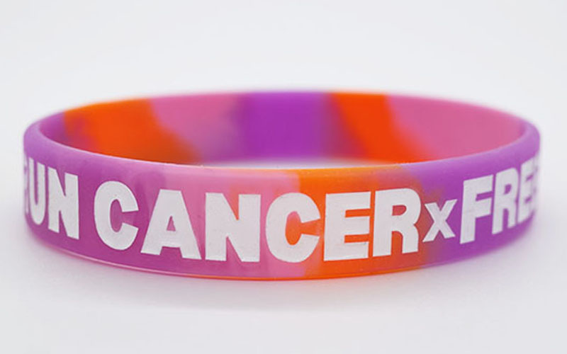 デボス加工シリコンリストバンド・幅12mm・色入れ1色