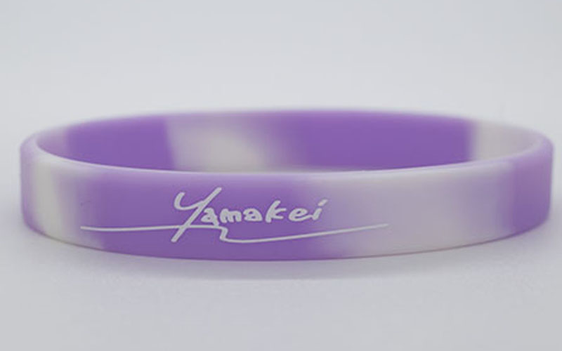 シルク印刷シリコンリストバンド・幅9mm・印刷1色