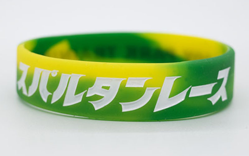 デボス加工シリコンリストバンド・幅15mm・色入れ2色