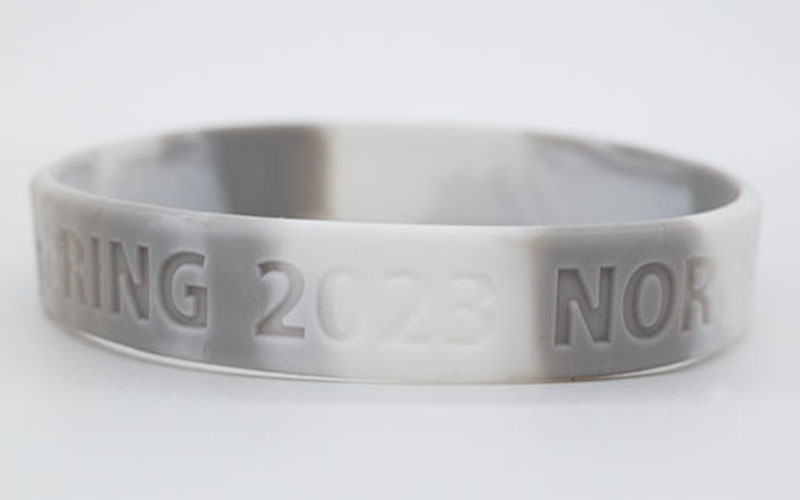 デボス加工シリコンリストバンド・幅12mm・色入れ無し