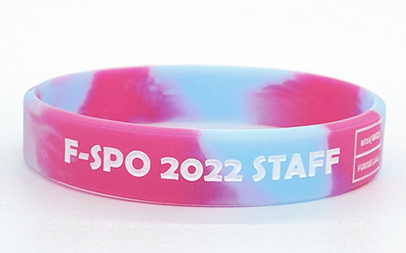 デボス加工シリコンリストバンド・幅12mm・色入れ1色　