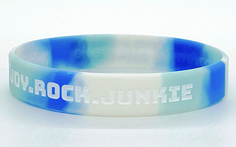 デボス加工シリコンリストバンド・幅12mm・色入れ2色