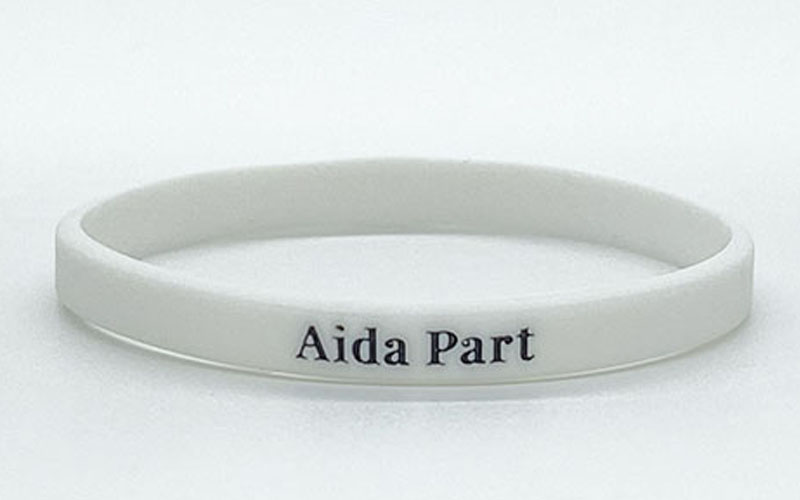 デボス加工シリコンリストバンド・幅6mm・色入れ1色
